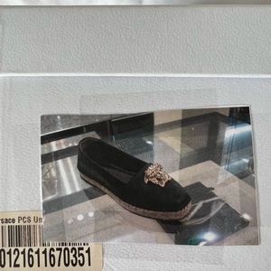 Pre-loved Versace Espadrilles size 39, classic Medusa logo